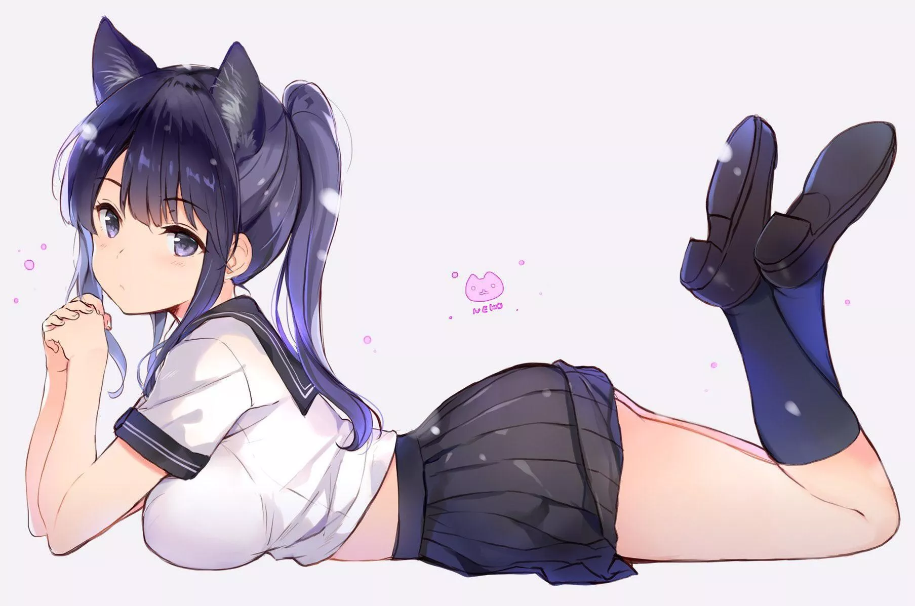 She feels cute in her kitten ears She feels cute in her kitten ears