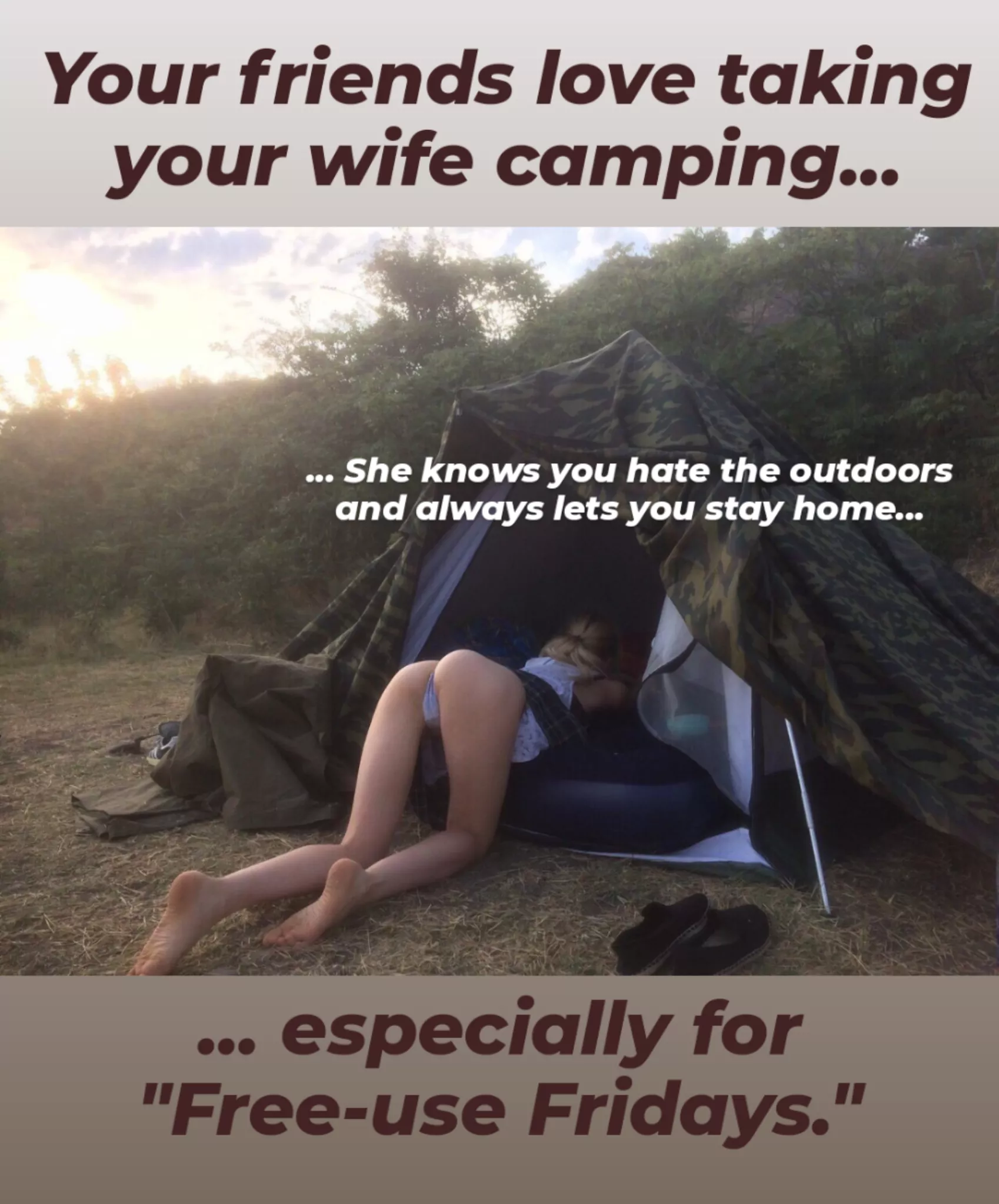 She knows you hate the outdoors.. image