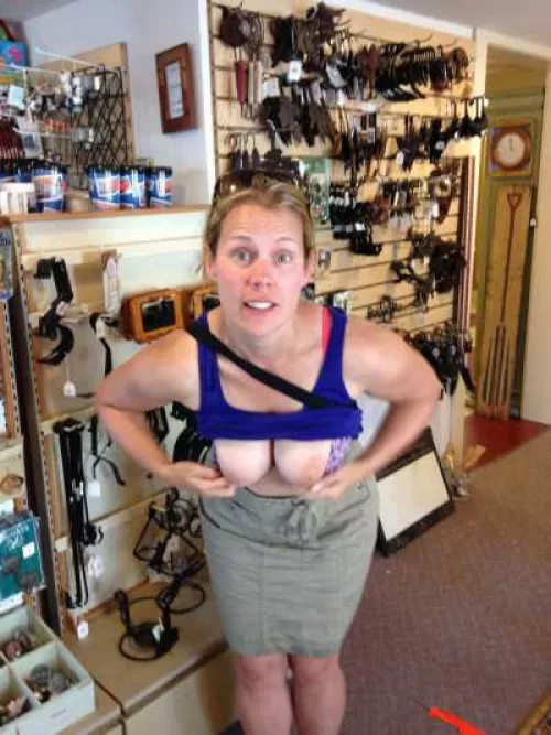 She loves showing off her saggy breasts She loves showing off her saggy breasts