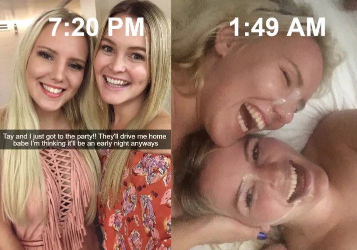 She said her bestie and her bf would drive her home... Two snaps you got at the start and end of the night. She said her bestie and her bf would drive her home... Two snaps you got at the start and end of the night.