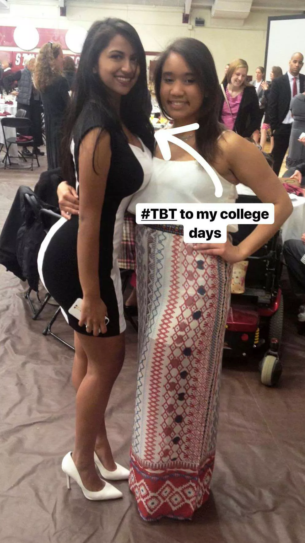 She says she looked like this in college. She says she looked like this in college.