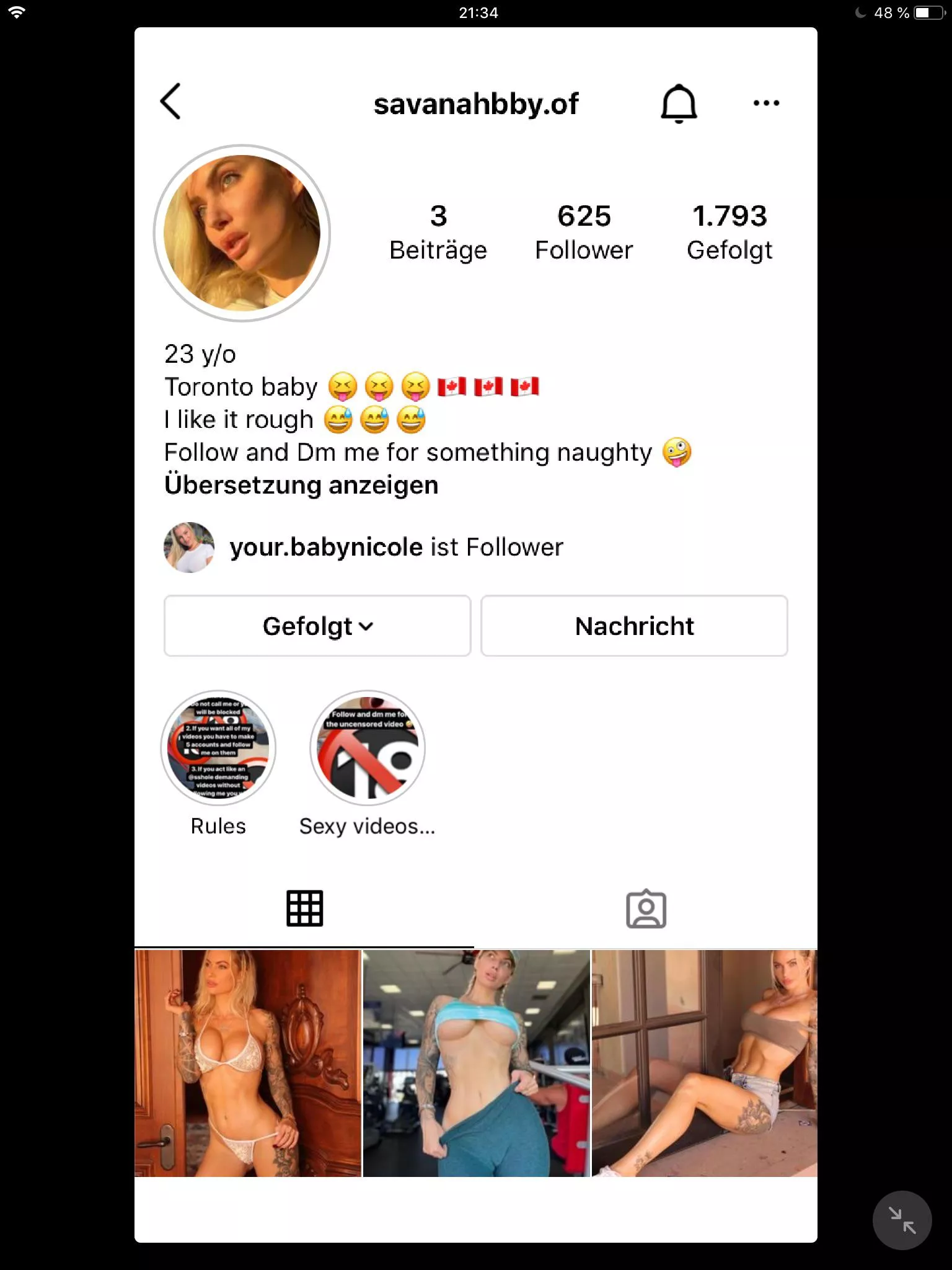 She sends everyone who follows her She sends everyone who follows her