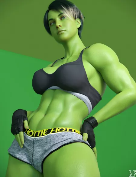 She-Hulk showing off (Rude Frog) She-Hulk showing off (Rude Frog)