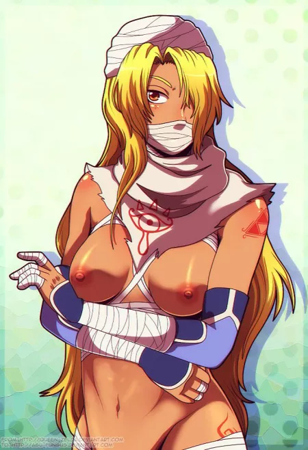 Sheik showing off her chest Sheik showing off her chest