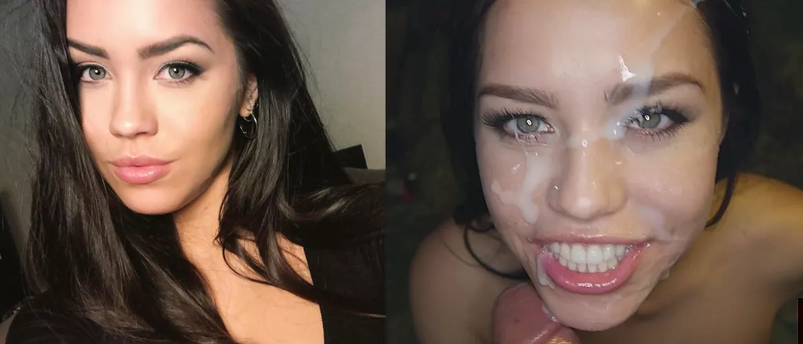 She's fuckin gorgeous and LOVES to have the face covered in cum.