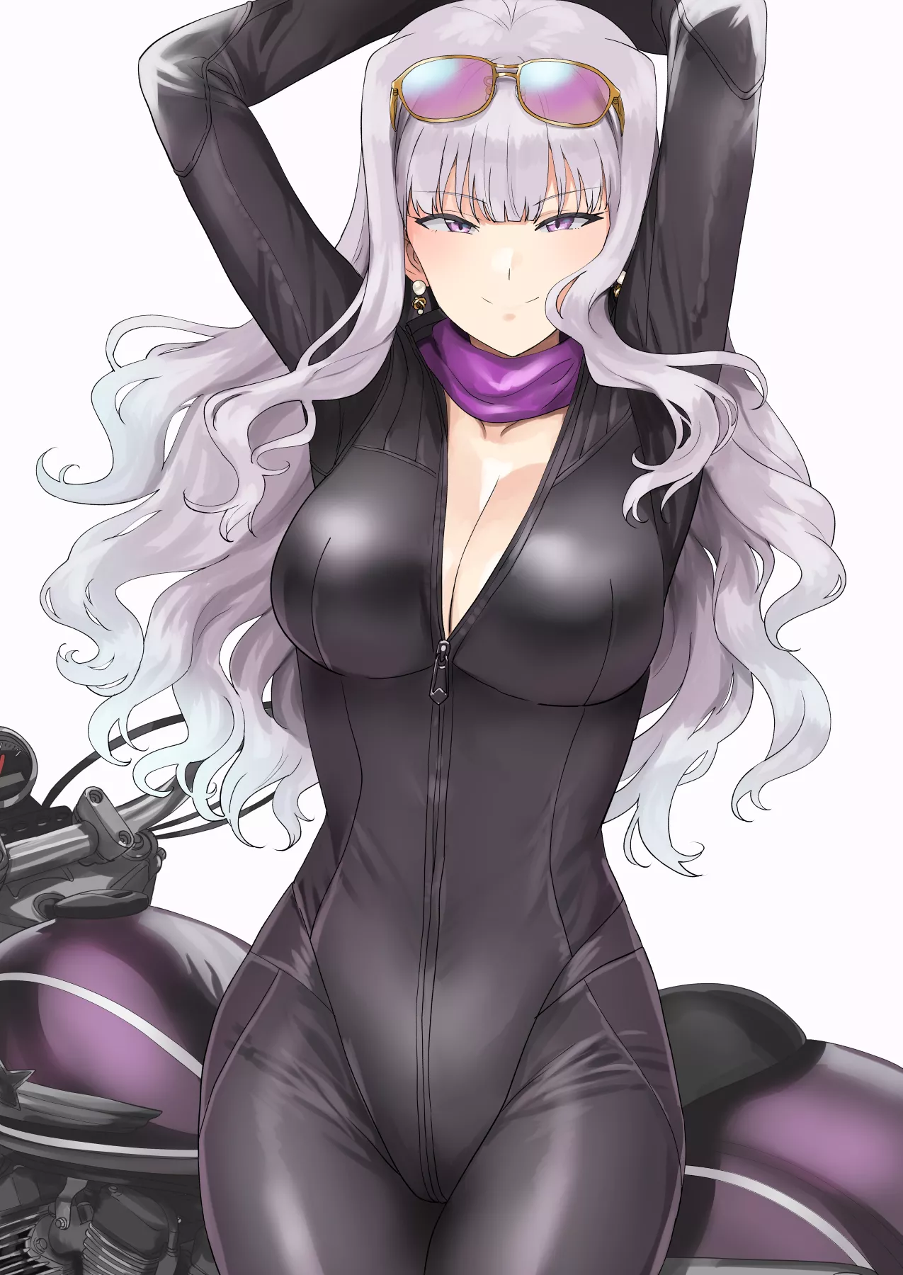 Shijou Takane Bikesuit Arms Up (Tsurui ) [Idolmaster]