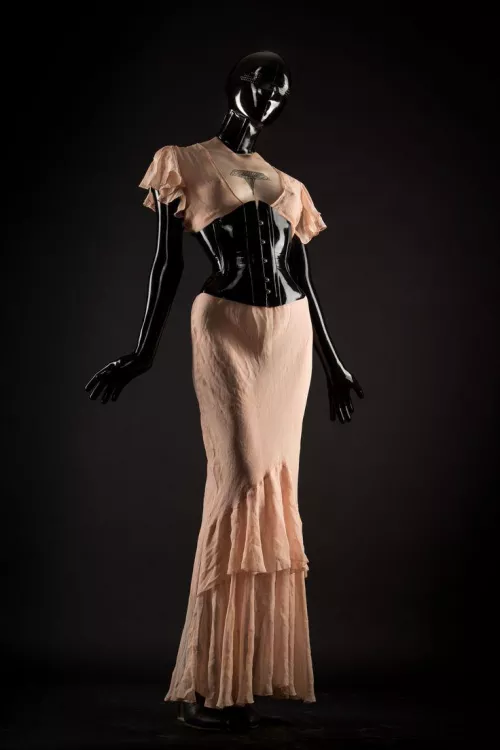 Shiny and chiffon. Shiny and chiffon.