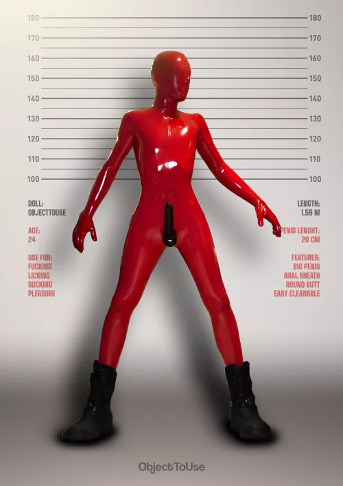 Shiny & Tiny Red Rubber Doll