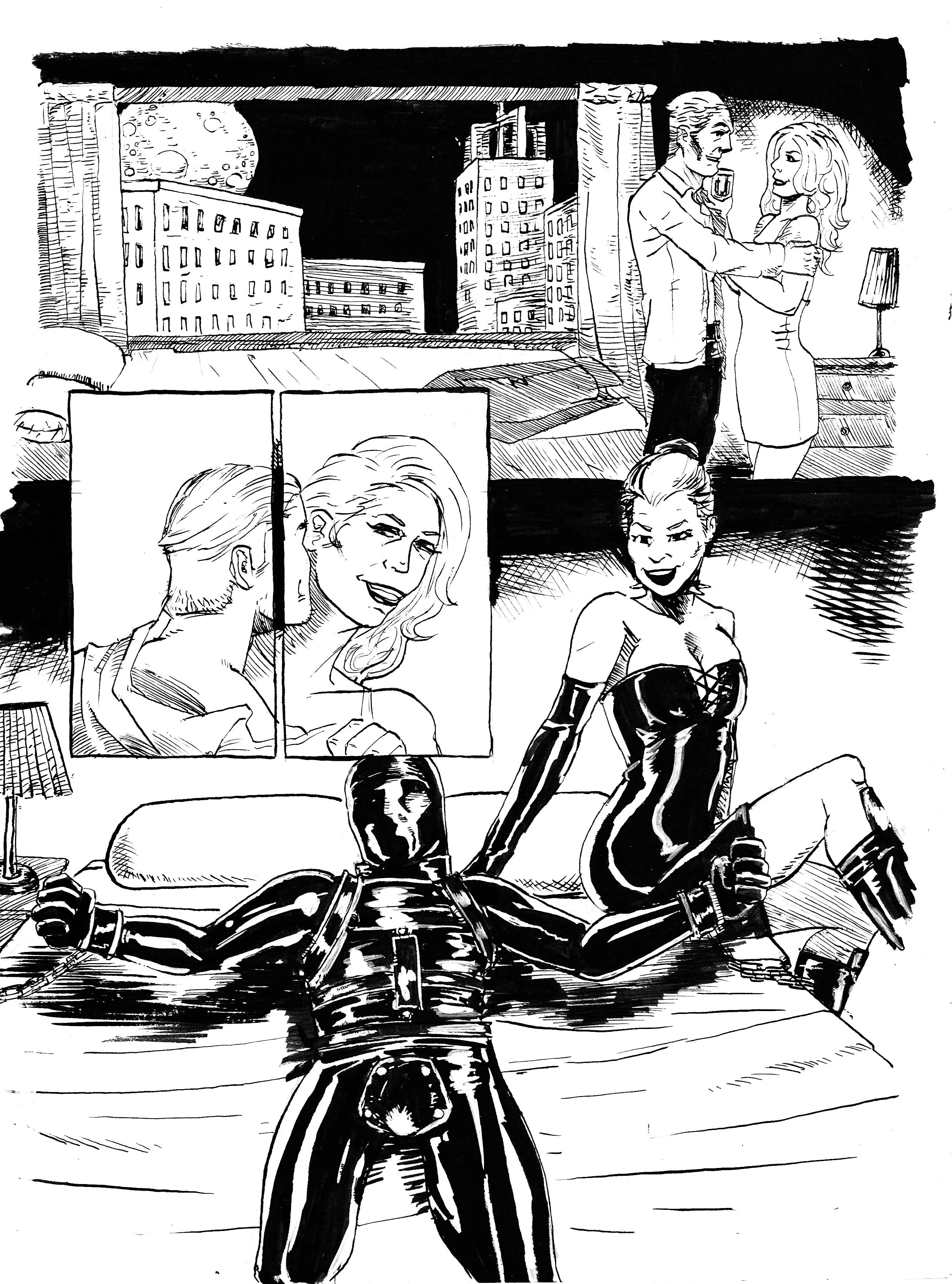 Short comic I drew months ago. Unfortunately the ver. with the word balloon’s has been lost to time.