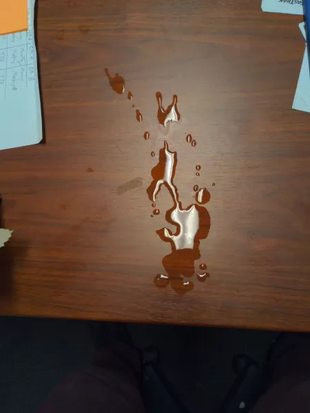 Shot a load on my desks before my students arrived 😈 Shot a load on my desks before my students arrived 😈