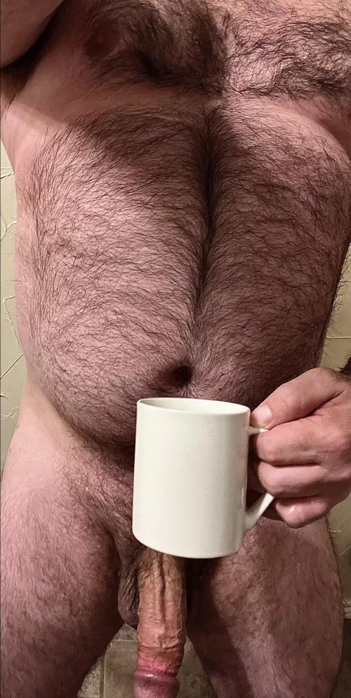 Shoveling snow for over an hour is cold AF! I need to get warm quick, this hot beverage is a start…