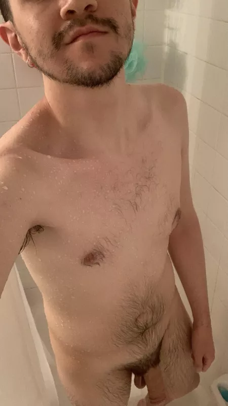 Shower selfie, ignore the patchy chest hair πͺ Shower selfie, ignore the patchy chest hair πͺ