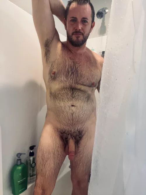 Shower time with daddy!