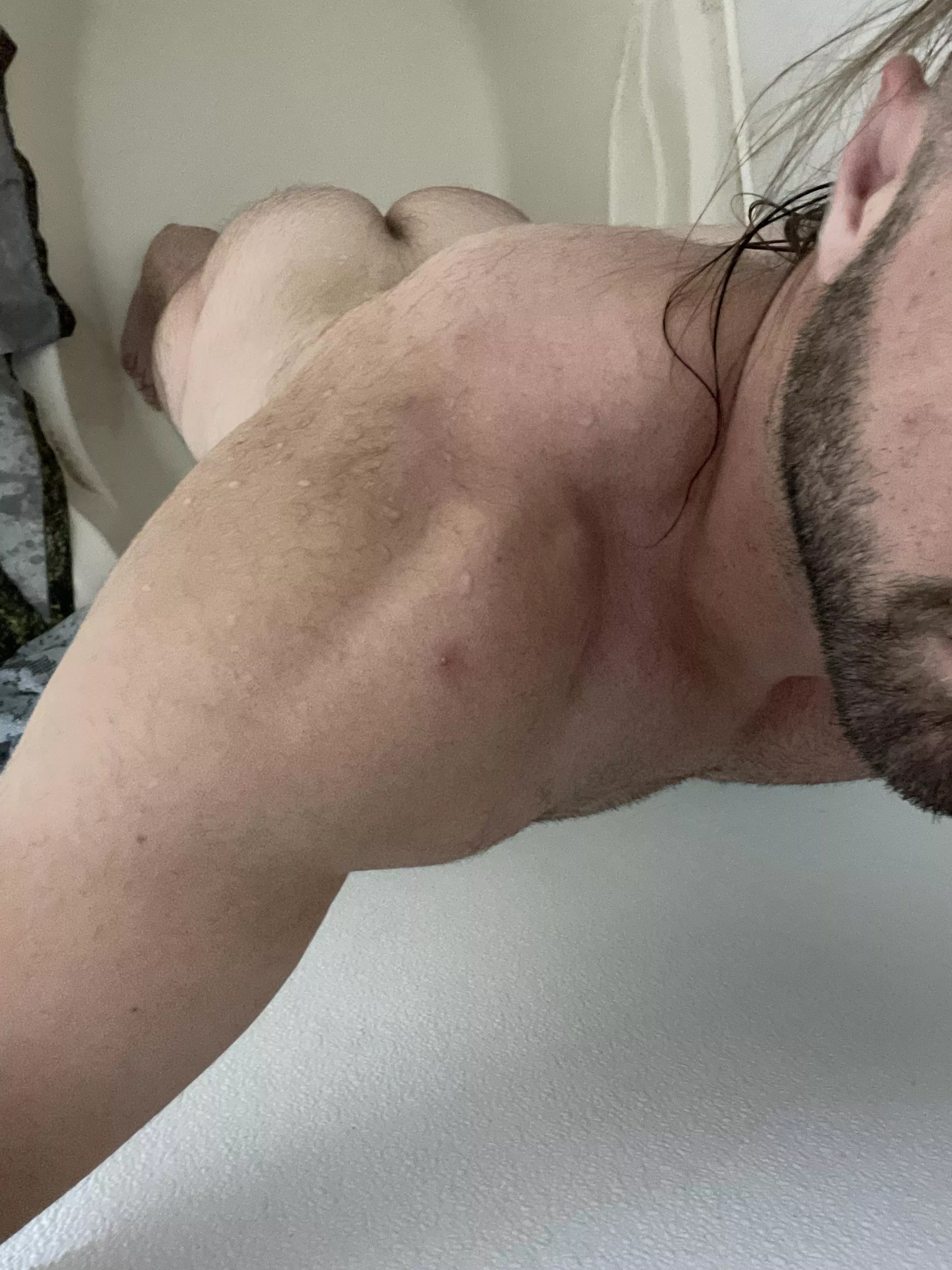 Showering up getting ready for my first cock ???????