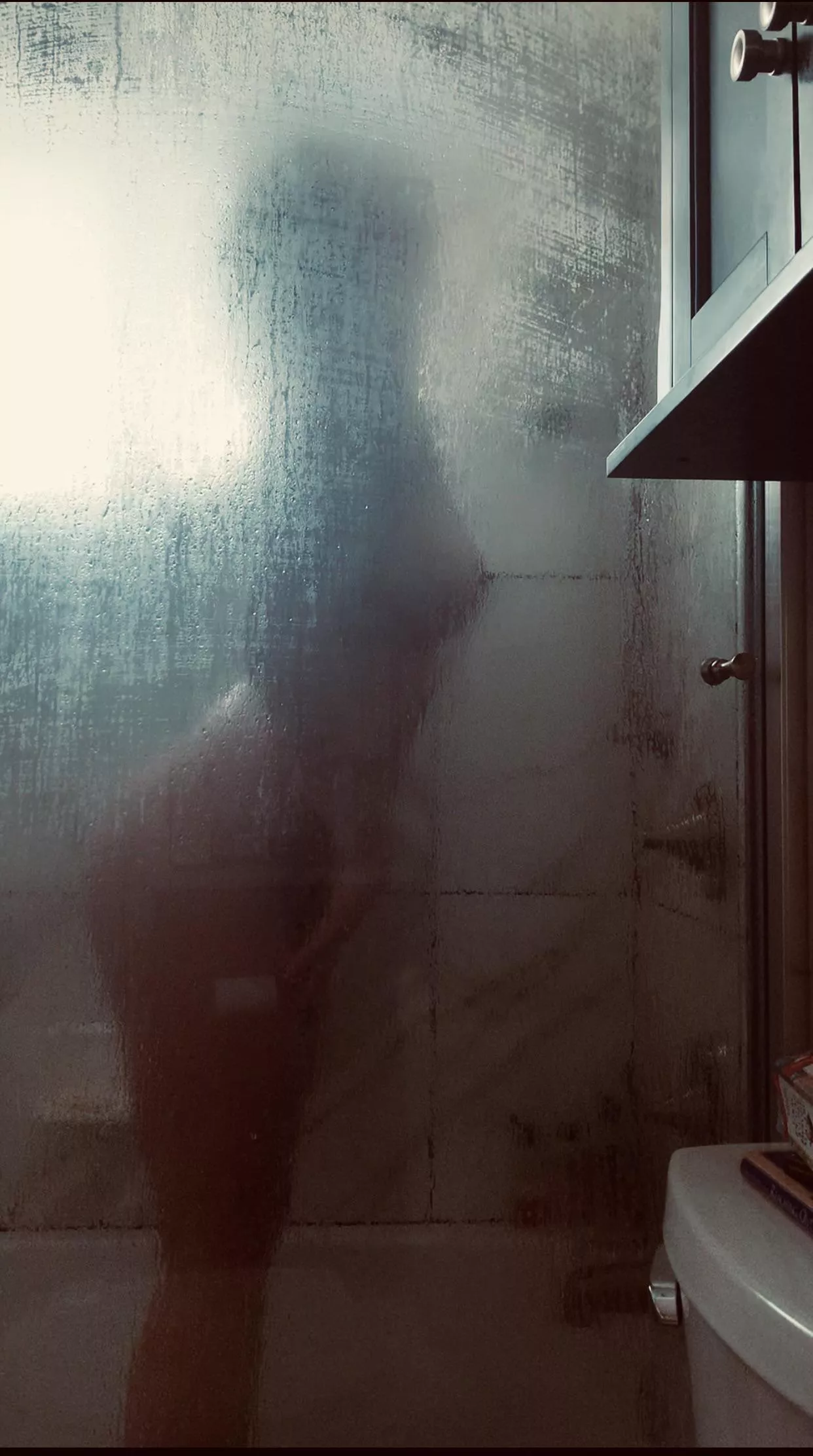 Showers with glass best place to press your ass