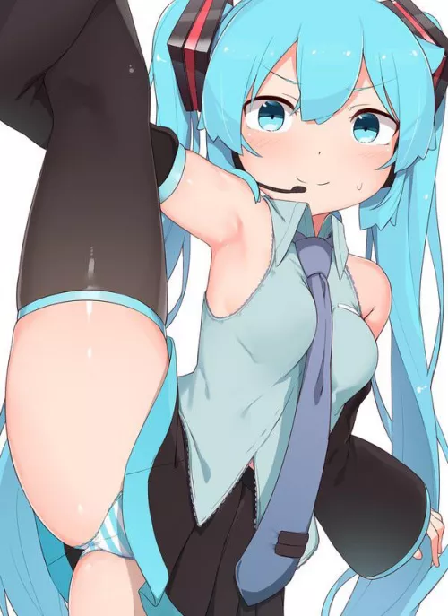 Showing off her flexibility