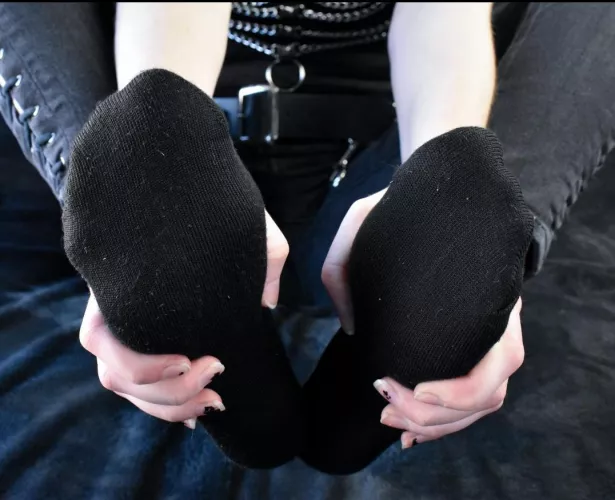 Showing off my new socks 🖤