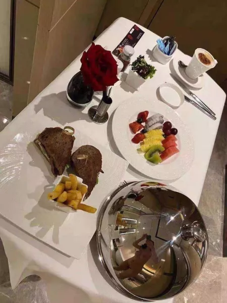 Showing off your room service Showing off your room service