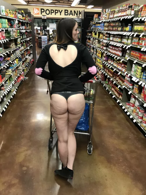 Showing some ass in the store