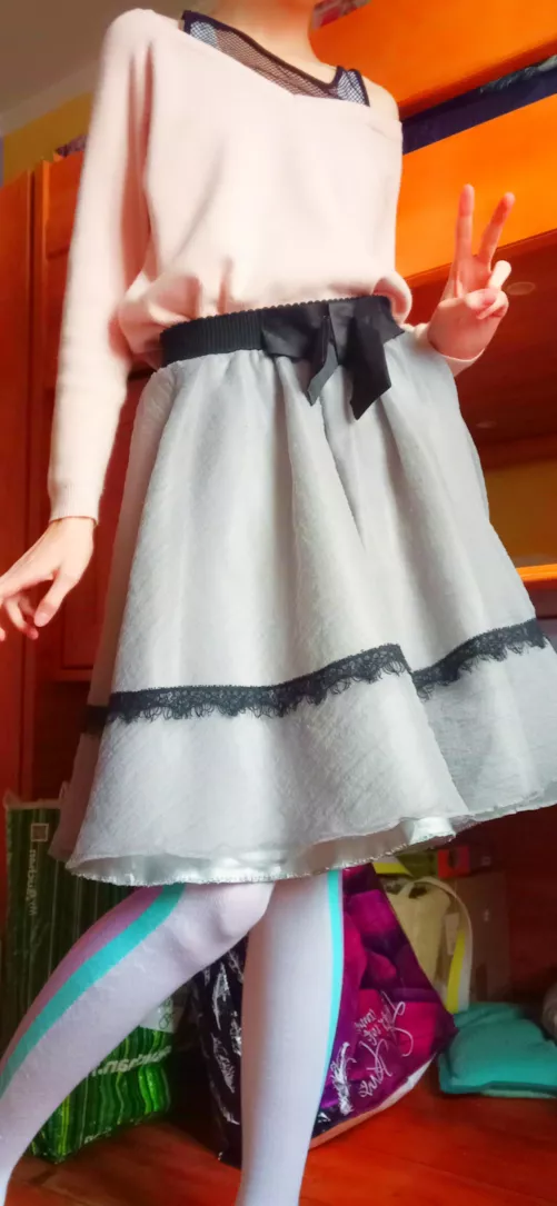 Shy enby femboy here, this outfit is very comfy! (They/He/She) Shy enby femboy here, this outfit is very comfy! (They/He/She)