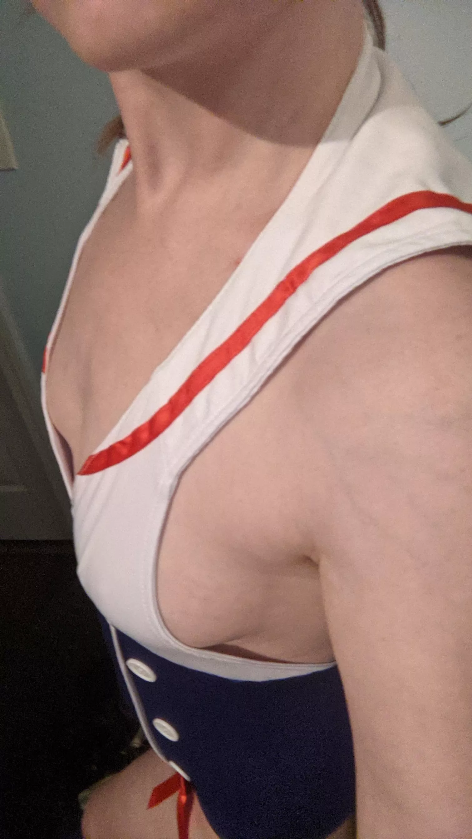 Side boob in my sailor costume Side boob in my sailor costume