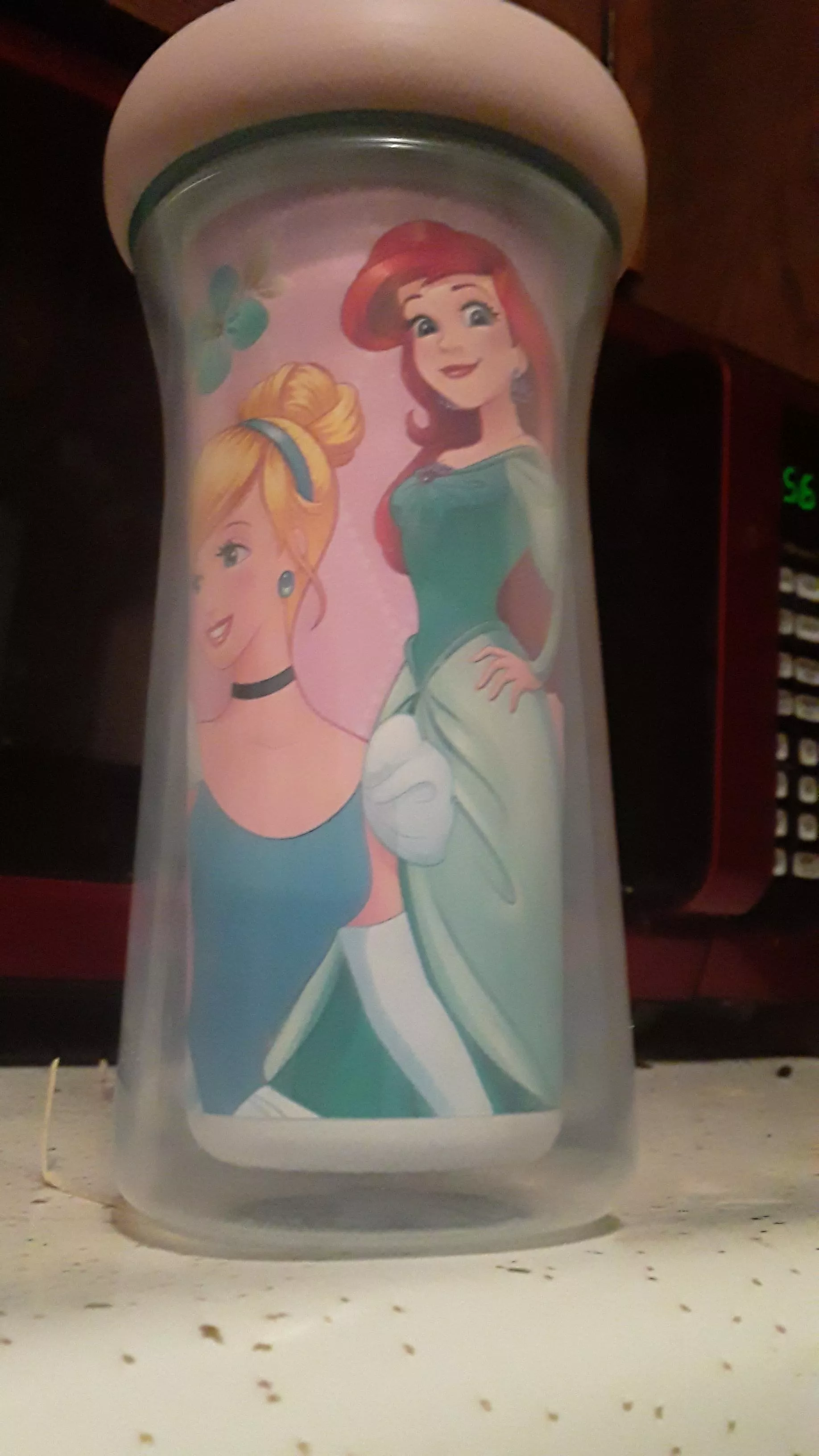 (Silly) What are the princess on my sippy cup thinking?
