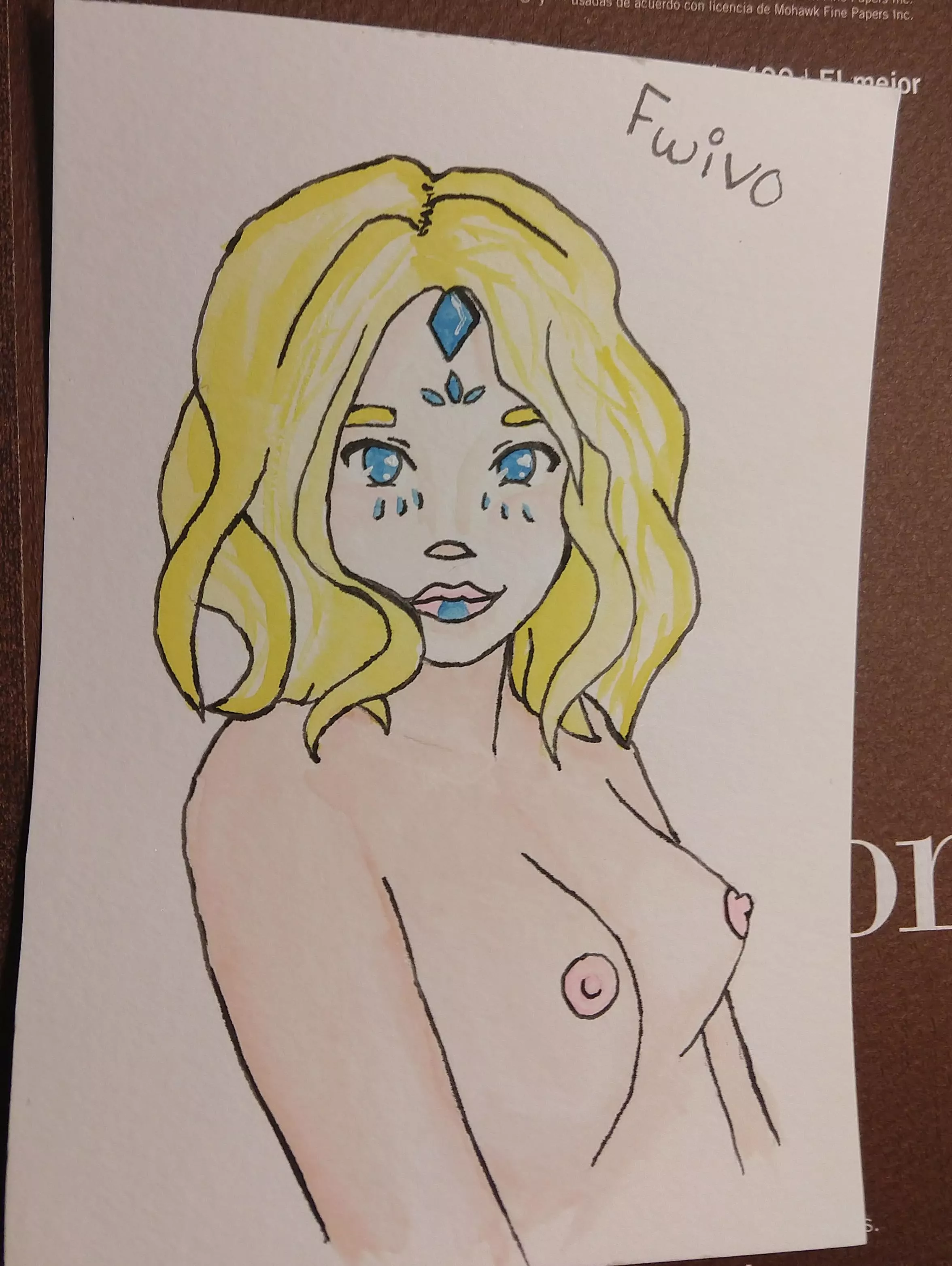 Simple watercolor crystal maiden Simple watercolor crystal maiden