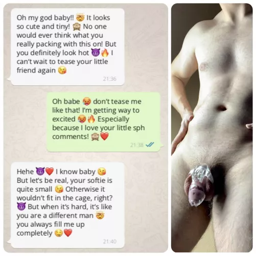 Since I told my girlfriend Iβm into chastity, things changed drastically! She loves her new dominant role, and even started getting into sph! Iβm in chastity heaven! With this progress, do you think she might even cuck me at some point?