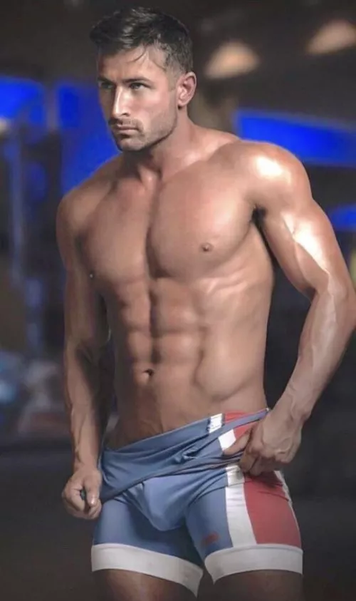 “Singlet pulled down” …