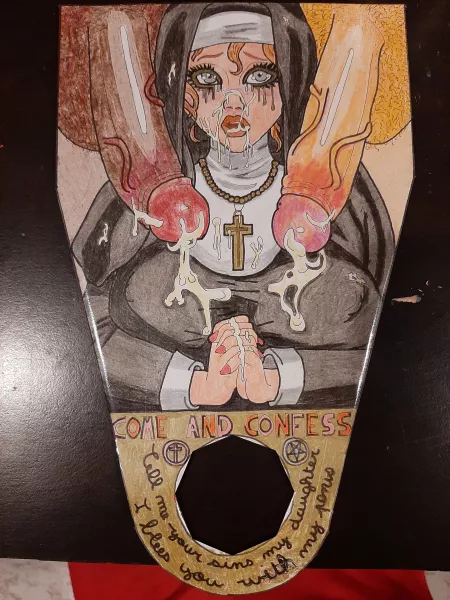 SinsConfess, by me, pastel, 2021 SinsConfess, by me, pastel, 2021
