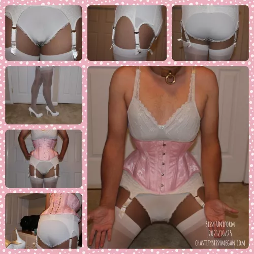 Sissy Uniform and Chastity 10/25/21 Sissy Uniform and Chastity 10/25/21