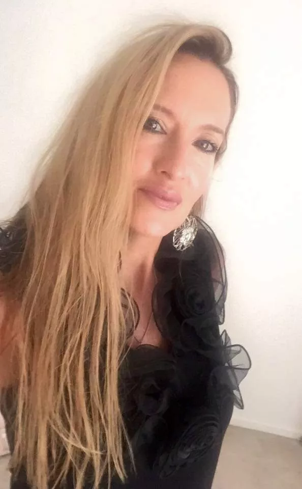 Sister-in-law posing at Christmas