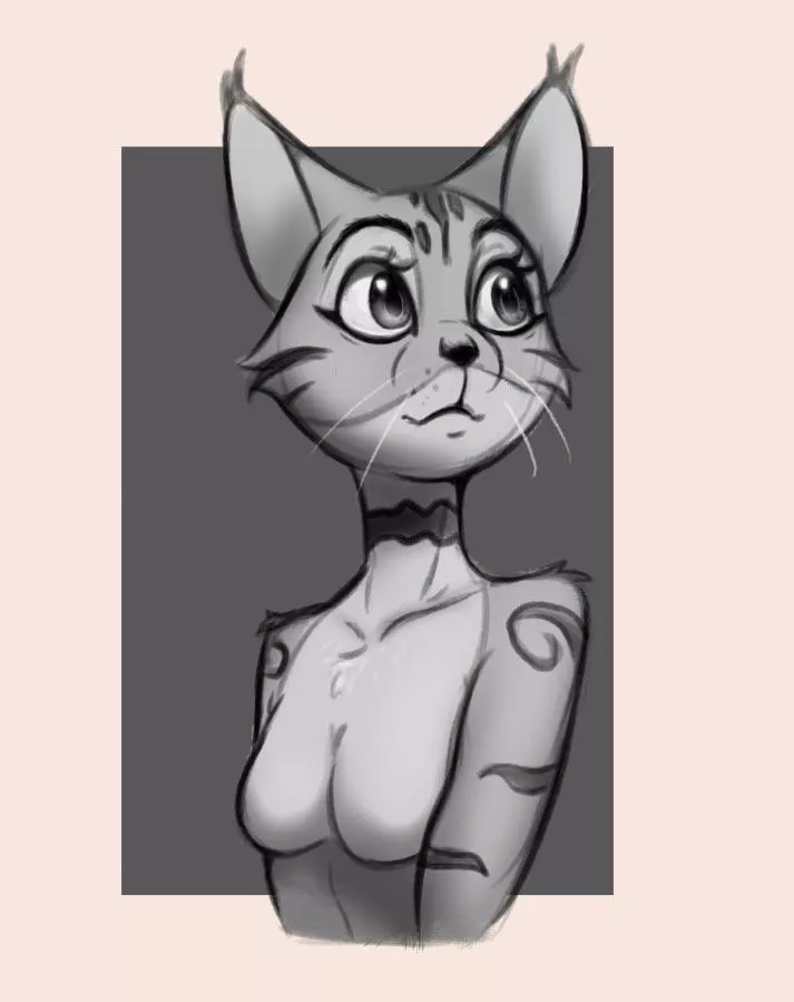 Sketch of my cat girl, Chris. ~ Art by me 🍪