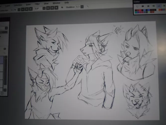 Sketchpage commission that I'm working on (art by me, @RobinJinx_ , wip). Sketchpages costs $70, PM me if you are interested!