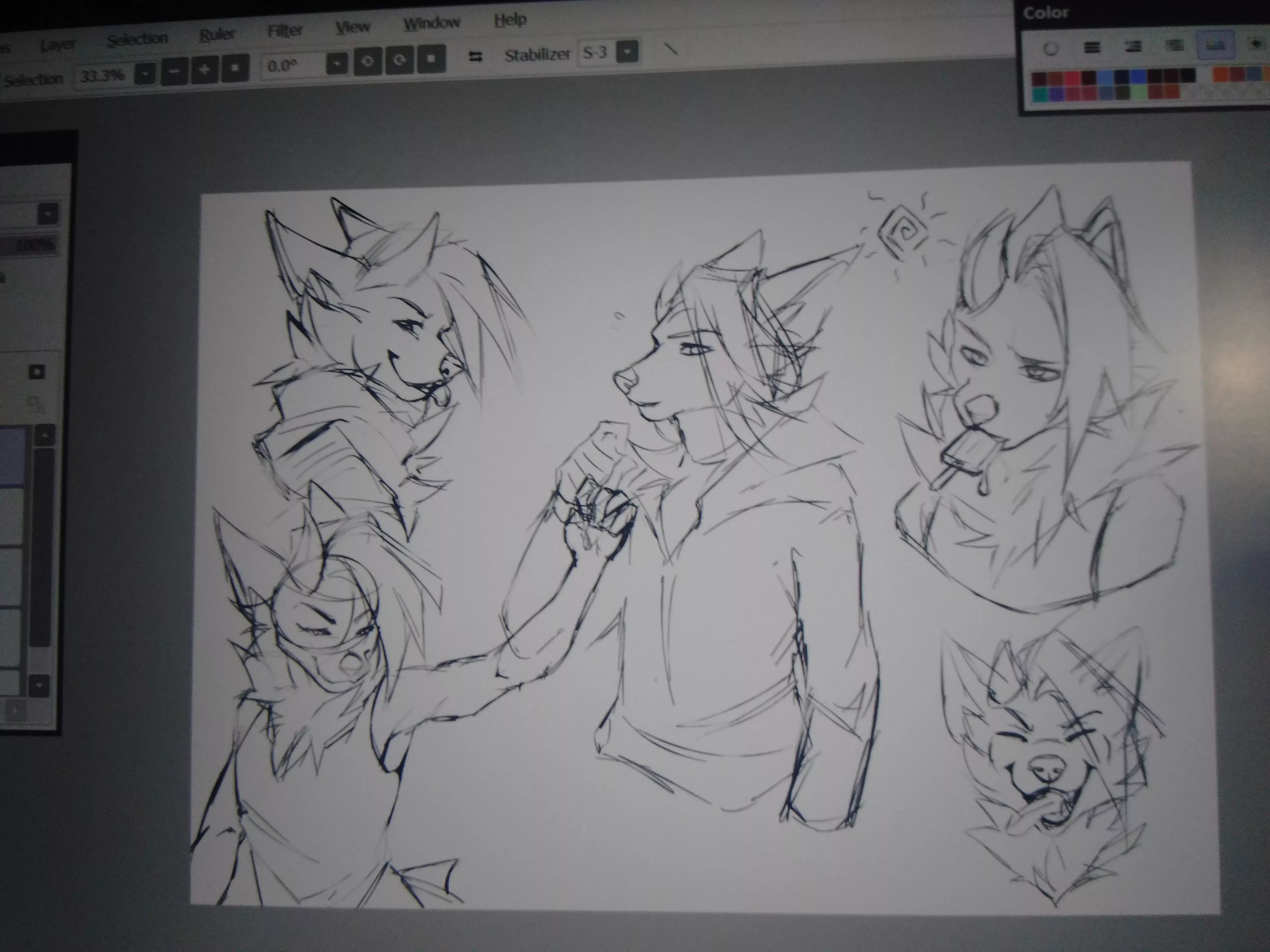 Sketchpage commission that I'm working on (art by me, @RobinJinx_ , wip). Sketchpages costs $70, PM me if you are interested!