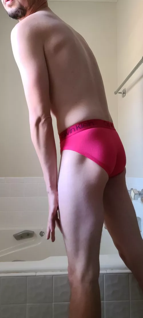 Skinny butt in briefs