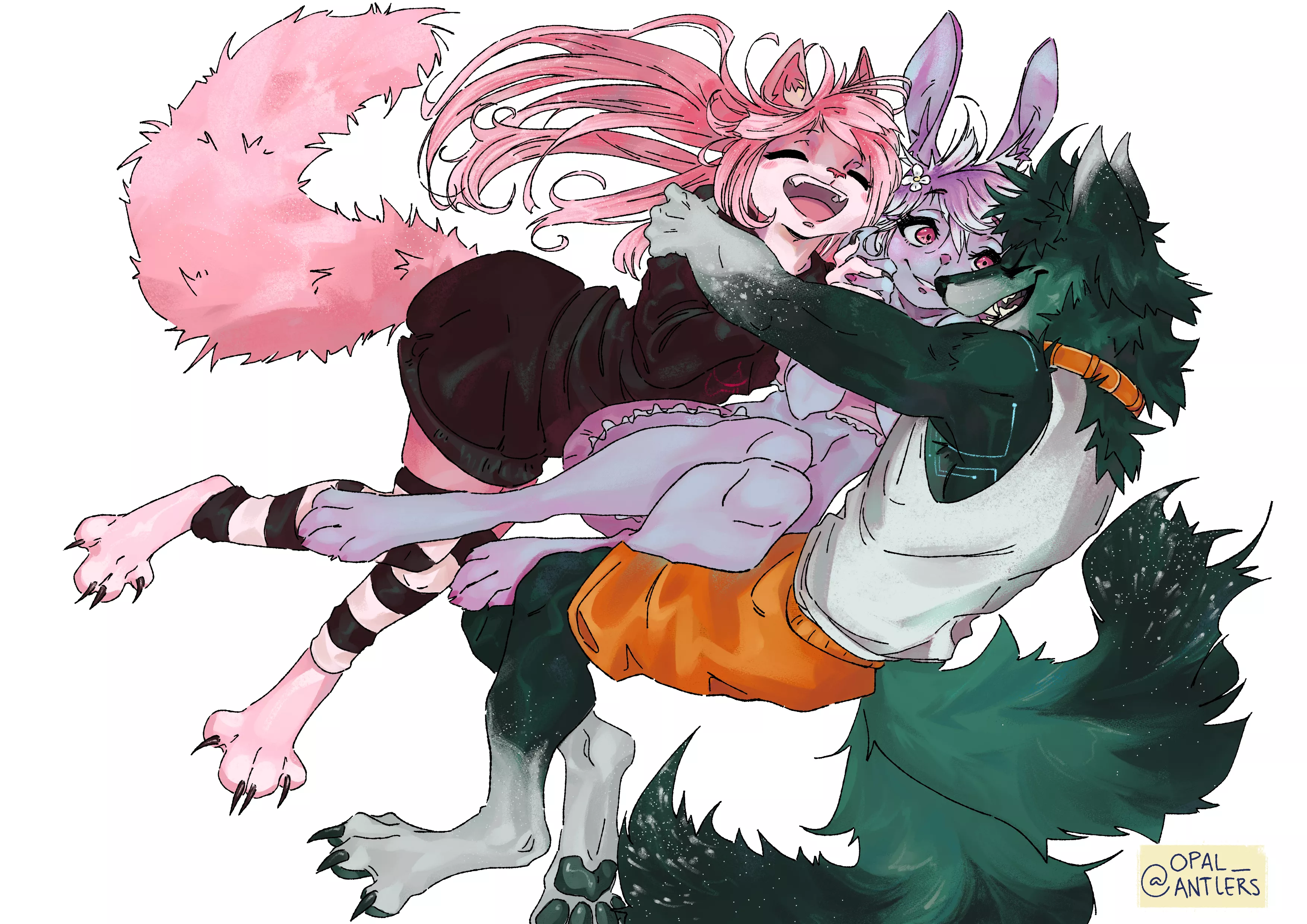 Sleepover!! (Commission done by me @opal_antlers over twitter! :3c)