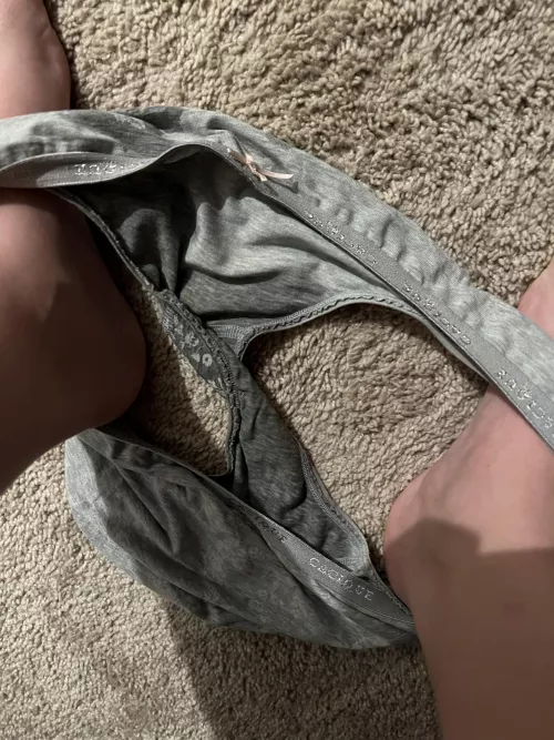 Slept in these little cotton panties, then I had some fun this morning💦