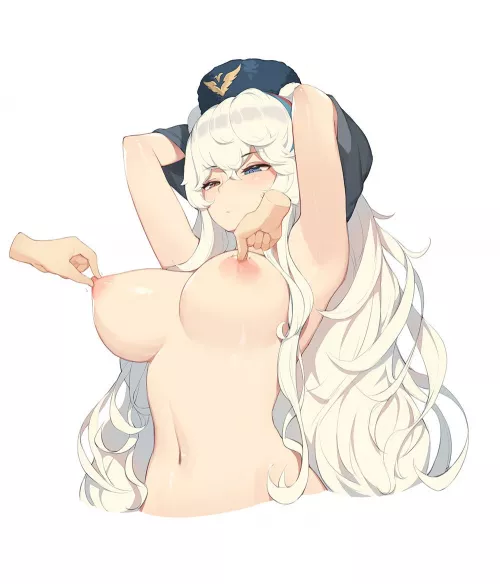 Slightly flustered but still allows it