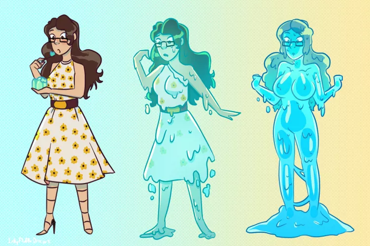 Slime Jello by Inkyfluffdraws (Slime, Monstergirl)