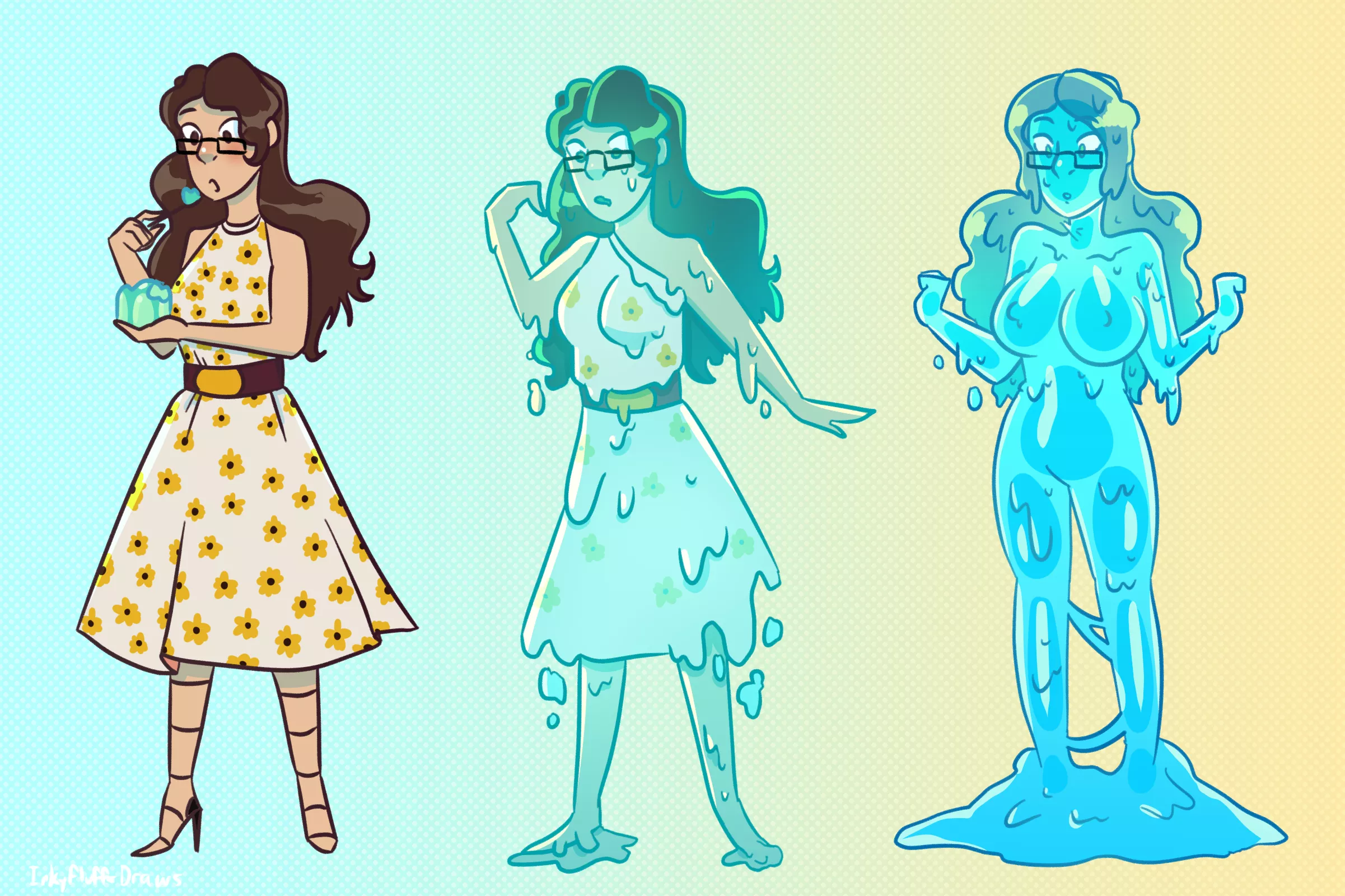 Slime Jello by Inkyfluffdraws (Slime, Monstergirl)