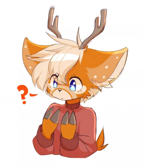 Small little deer (art by me, @arkiuvu on twitter)