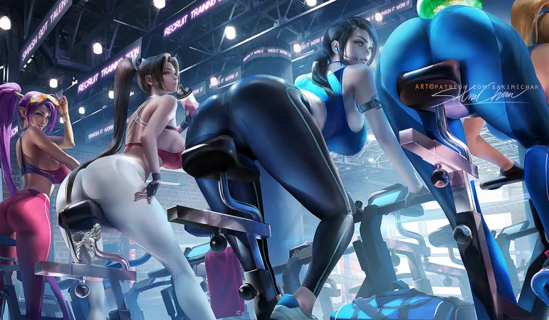 Smash Girls booty workout (Sakimichan) Smash Girls booty workout (Sakimichan)
