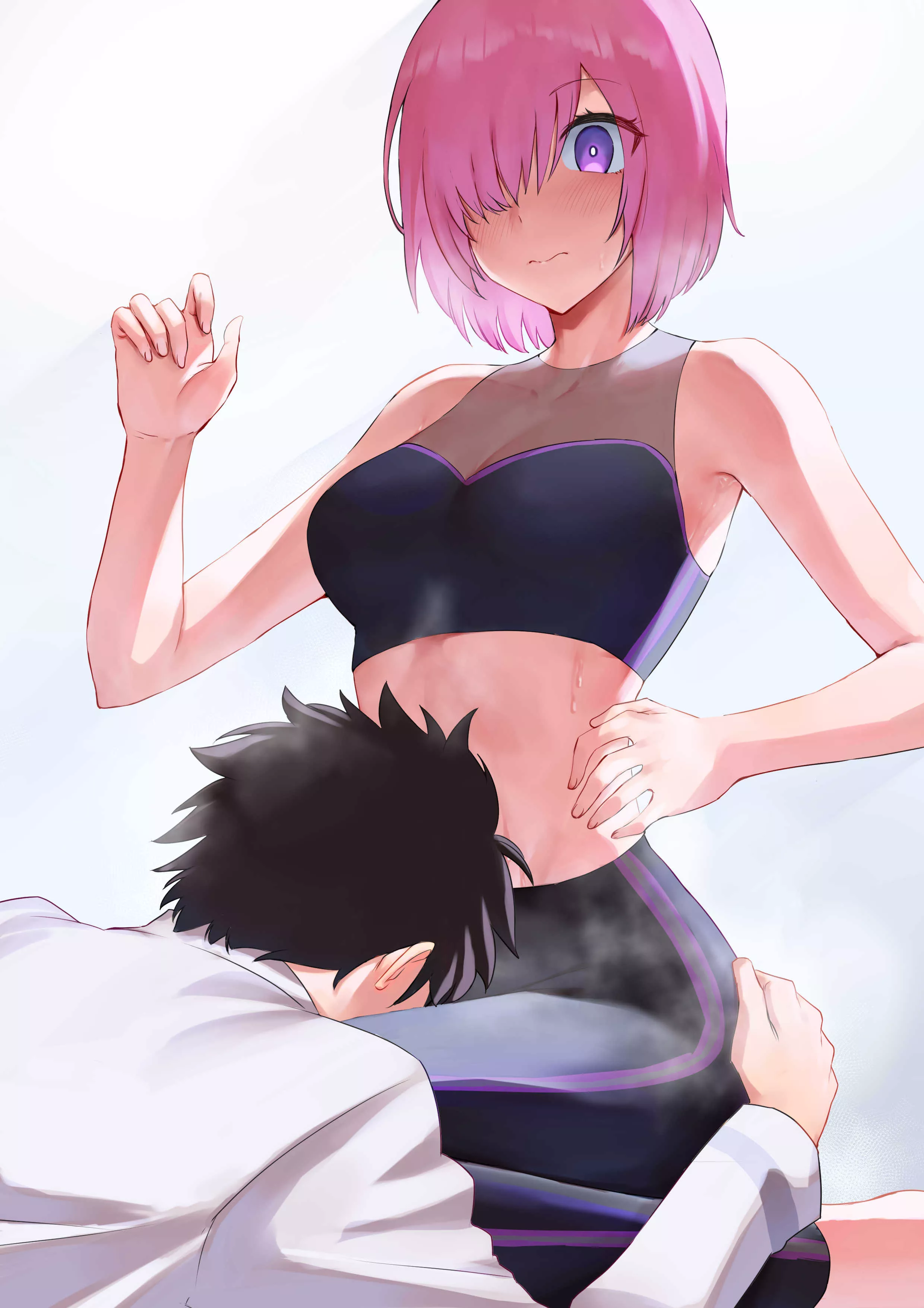 Smelling Mash's thighs after a workout (Memero 7272) Smelling Mash's thighs after a workout (Memero 7272)