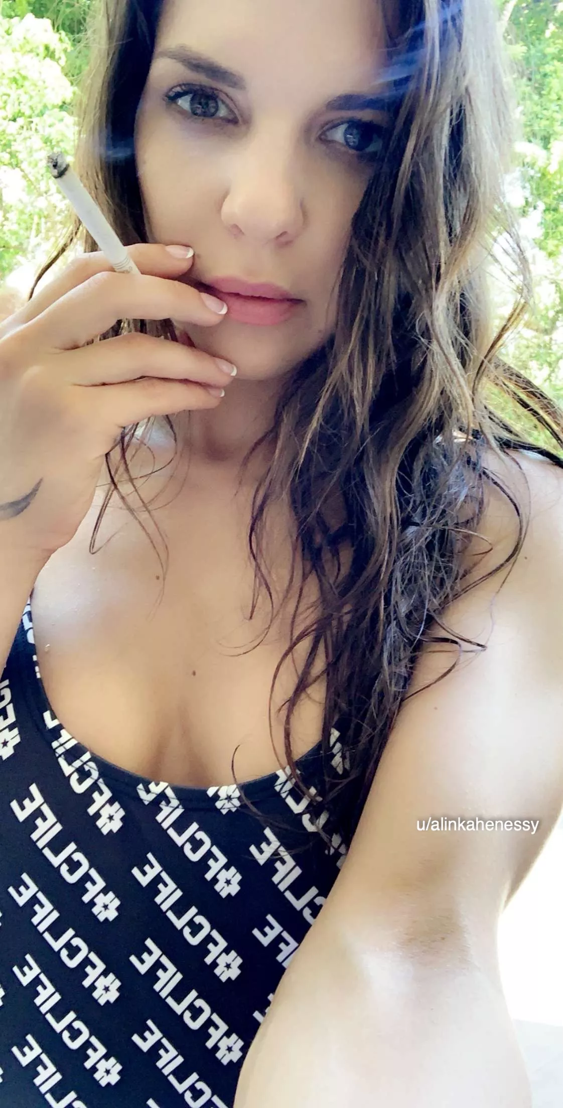 Smoking by the pool Smoking by the pool