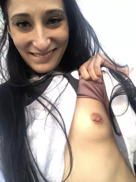Smol tittie flash while at the park Smol tittie flash while at the park