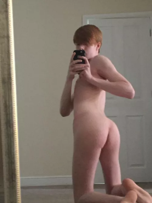 Smooth boy butt ready for fucking