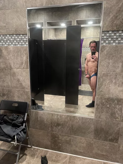 Sneaking around the locker room