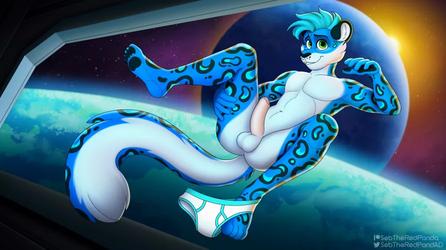 Snow Leopard in Zero-G (Art by Me, SebTheRedPanda) Snow Leopard in Zero-G (Art by Me, SebTheRedPanda)