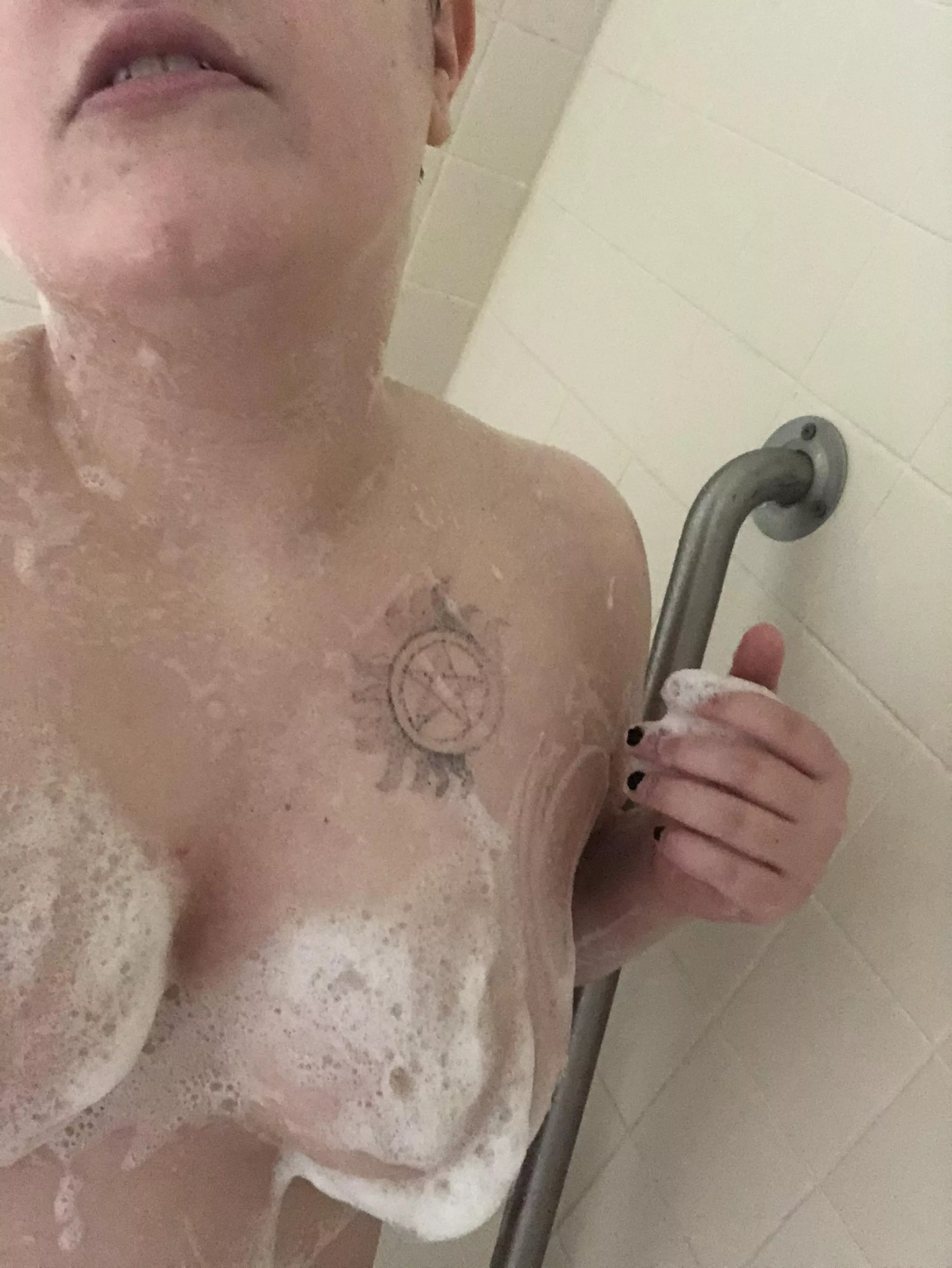 So are you gonna just keep staring or cum help me clean up? 😘